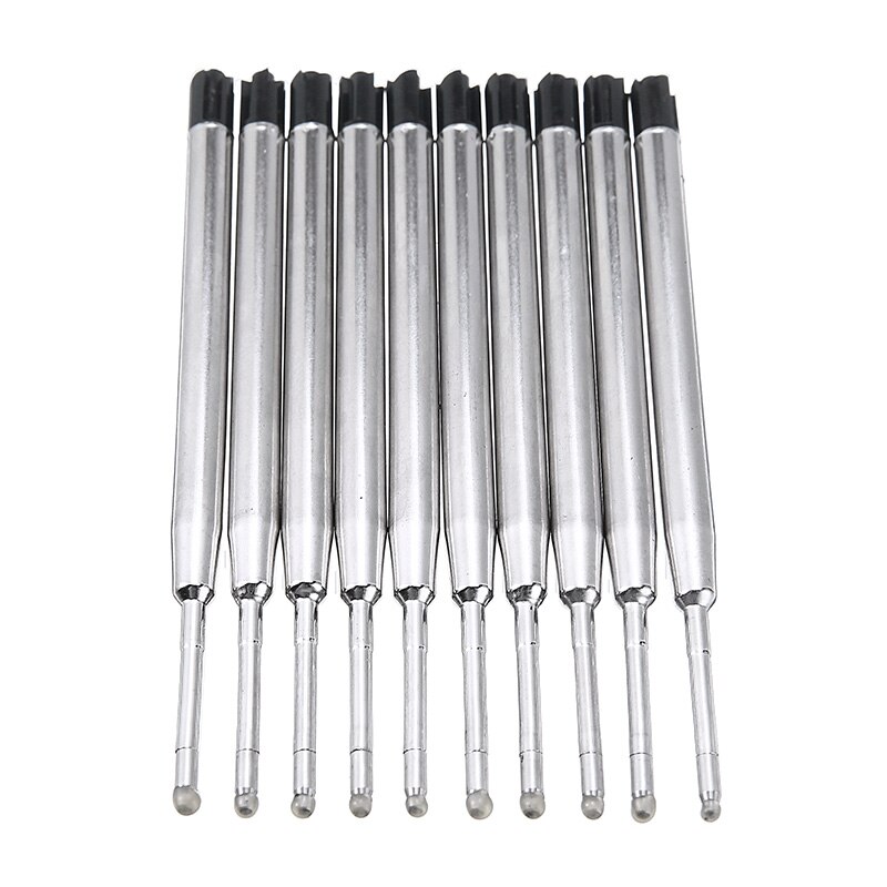 10Pcs Black Ballpoint Pen Ink Refills Fine Point Medium Ballpoint Refills School Office Accessories