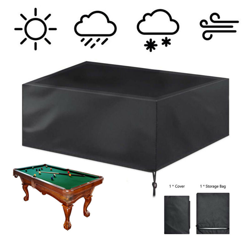 Housse Anti-Poussière Table Billard Whychstore Tissu Oxford 210D - Imperméable Multi-Usage (Taille M Café)