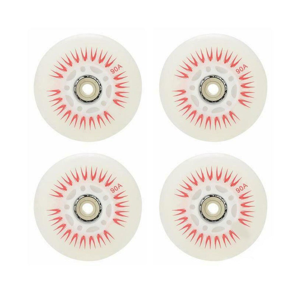 Roues de patins à roulettes coulissantes 90A, éclairage LED, accessoires colorés, 68/72/76/80MM, 4 pièces,rollers patins 4 roues