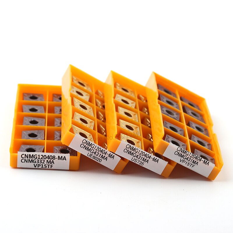 CNMG120404 CNMG120408 MA VP15TF UE6020 US735 insertos de carburo originales herramientas de torno CNC herramientas de hoja de giro externo para acero