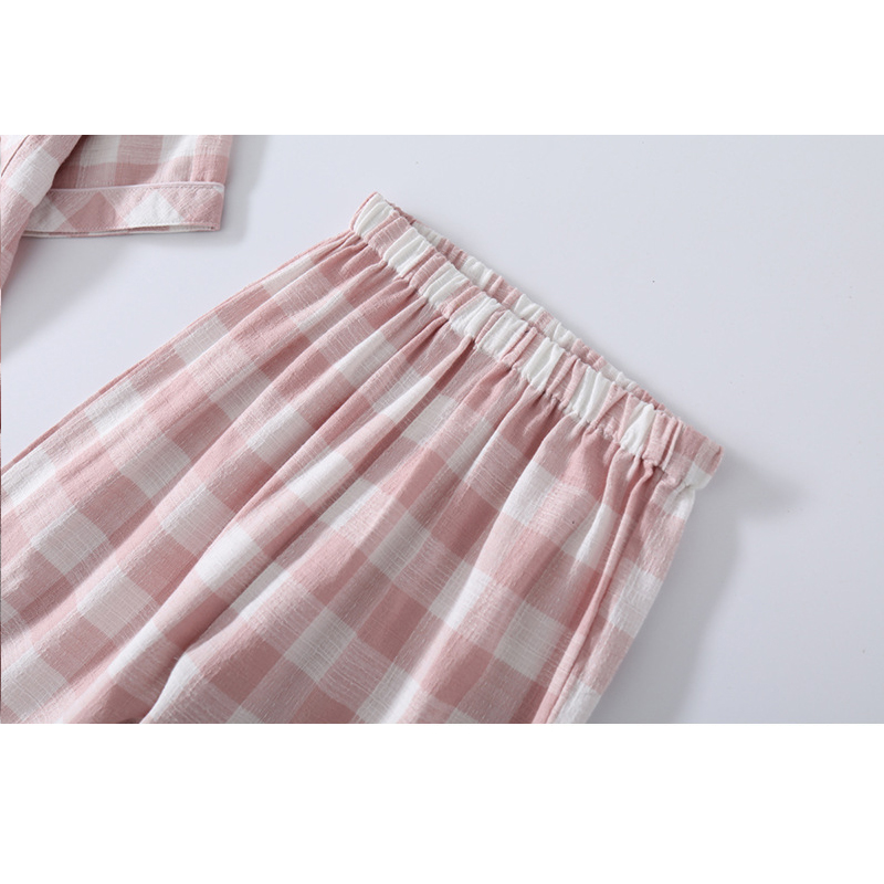 Weiche Baumwolle freundlicher Pyjama Mädchen Nachtwäsche Teenager Plaid Schlafanzug oben Hosen 2 stücke einstellen Art Baby Junge Pijama Anzug mit tasche 2-12Y