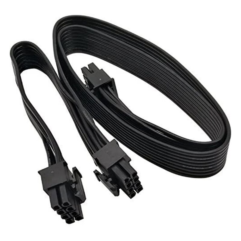 2Pcs Atx Cpu 8 Pin Man Dual Pcie 2X 8 Pin (6 + 2) man Power Adapter Kabel Voor Corsair Modulaire Voeding (60Cm + 20Cm)