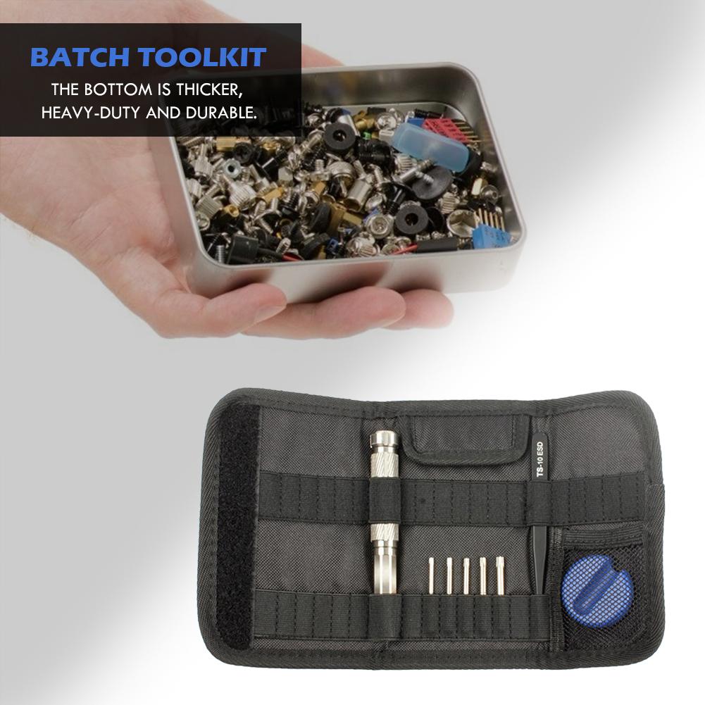 Waterproof 2 Layer Oxford Cloth Tool Bag Thickening Withstand Heavy Weight Folding Roll Bag Screwdriver Toolkit Storage Bag