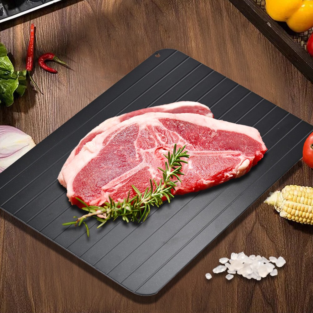 Fast Defrosting Tray Kitchen Meat Fish Food Quick Fast Thaw Defrost Board Trays Kitchen Dining Bar Defrosting Plate Gadget Tool