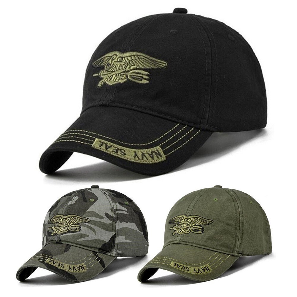 Gorra de béisbol con bordado de sello marino para hombre y mujer, gorra de béisbol con de sello marino, ajustable, para deportes al aire libre, Unisex