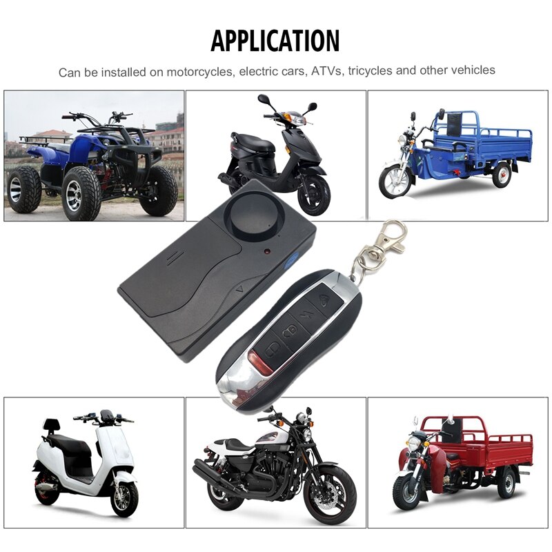 113Db Loud Wireless Remote Control Alarm Bike Motorcycle Electric Car Vehicle Security Alarms for Home Sensor Alarm