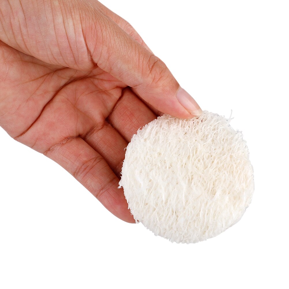 LIMPIADOR EXFOLIANTE Facial de fibra vegetal Luffa Natural de 10 Uds. Esponja removedora de maquillaje almohadillas faciales cepillo de limpieza almohadillas Loofah