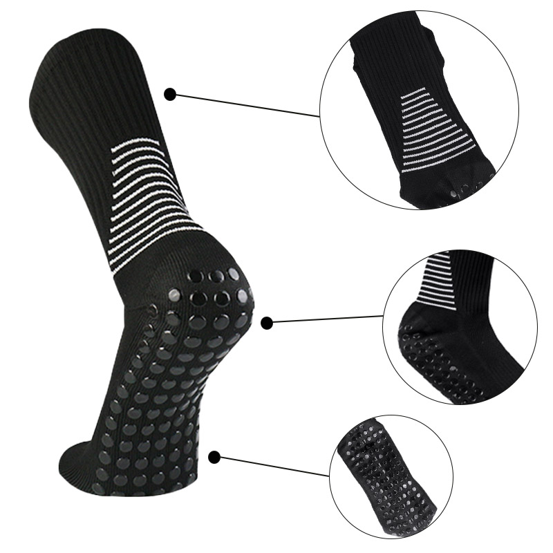 Mens Womens Heel Shield Pattern soccer Socks Sports Square Silicone Non-Slip Football Socks calcetines antideslizante futbol
