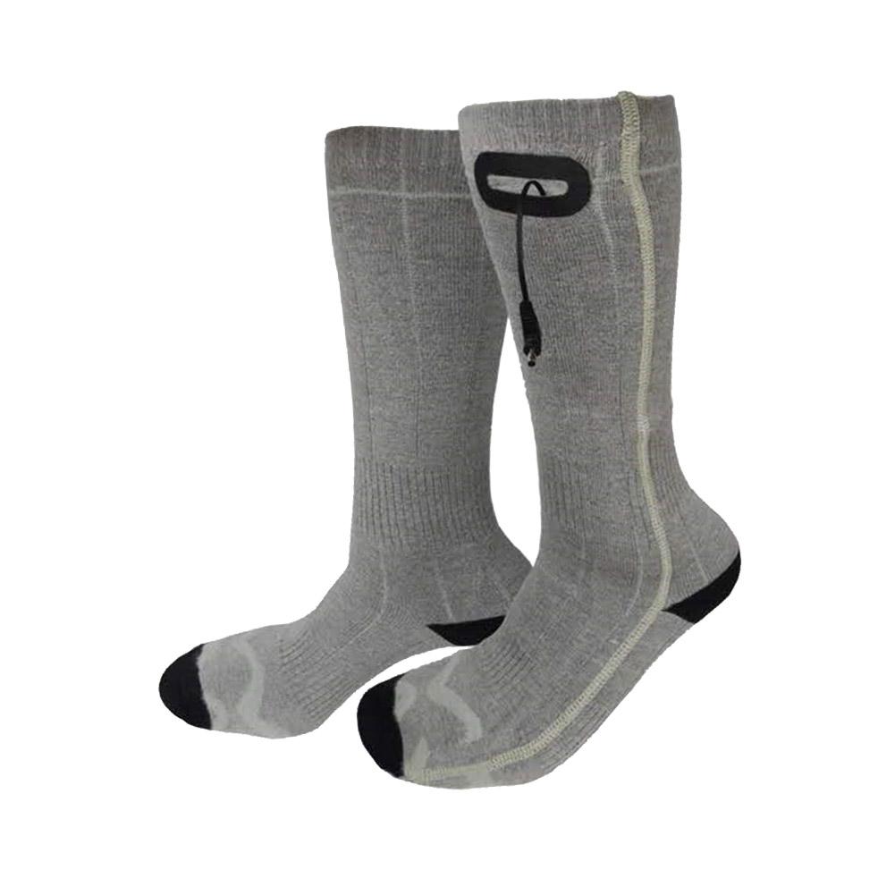 Electric Heated Socks - USB Rechargeable - Adjustable Temperature - Unisex Thermal Winter Socks: Gray