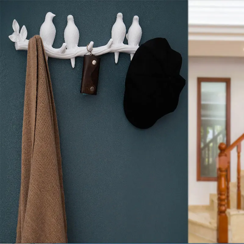 Milieuvriendelijke Vogel-Vormige Muur Haken Key Hloder Plakken Op Muur Opknoping Kleding Sleutel Handtas Kapstok Houder Woondecoratie