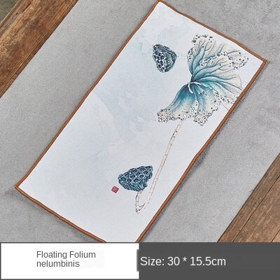 Serviette à thé en daim Zen, nappe de Table à thé, tisane en argile de Yixing absorbante de , tapis à thé Kung Fu: Tea towel15