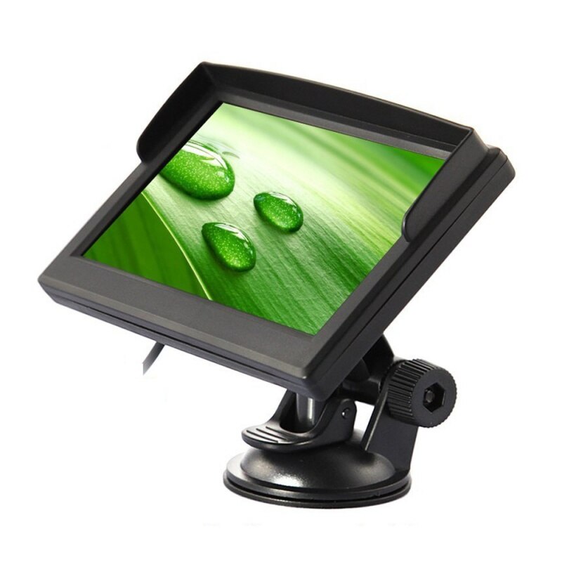 5 Inch Tft Lcd In De Rear View Monitor Parking Backup Camera Met Ntsc/Pal Video Formaat, schermresolutie 320X240 Waterproo