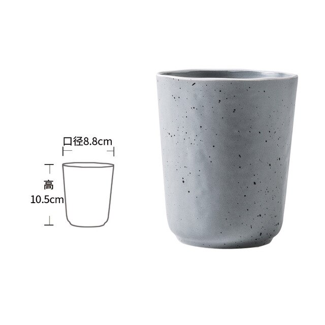 Nordic Minimalist Ceramics Coffee Cup Japanese-style Tea Kettle Couple Water Mug Glaze Point Container 400ml 10.5x8.8cm: Green