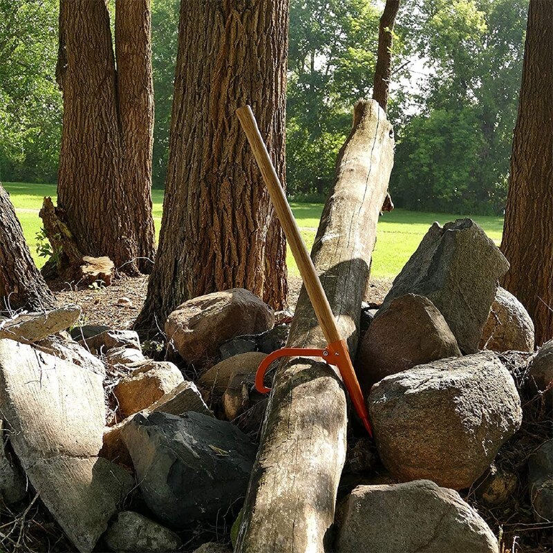 46cm Roller Logging Po-le Garden Backyard Elevator Log Heavy Anti-rust Oblique Hook Tool Power Cant Hook Tools