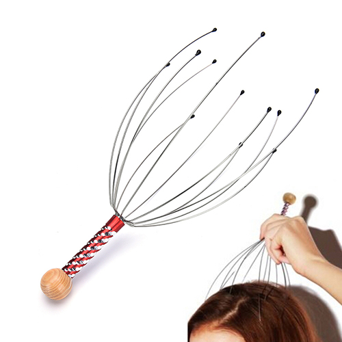1 stk anti-stress tiere smertelindring blæksprutte hoved hovedbund nakke stress release relax massage klo massager krops massager
