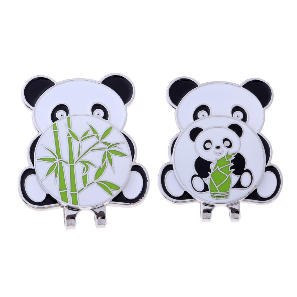 24mm / 0.9inch Dia. Golf Ball Maker Panda Shape with Removable Hat Clip