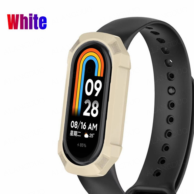 Funda de PC + Protector de pantalla de vidrio templado para Xiaomi Mi Band 8, 7, 6, 5, 4, mi band 8, parachoques protector, accesorios de cubierta antiarañazos