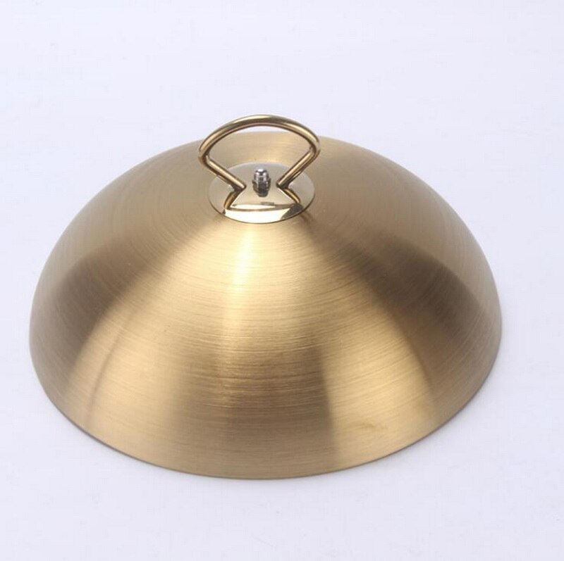 Stainless steel steak cover luxury hotel round food cover thick iron plate cover gold food cover