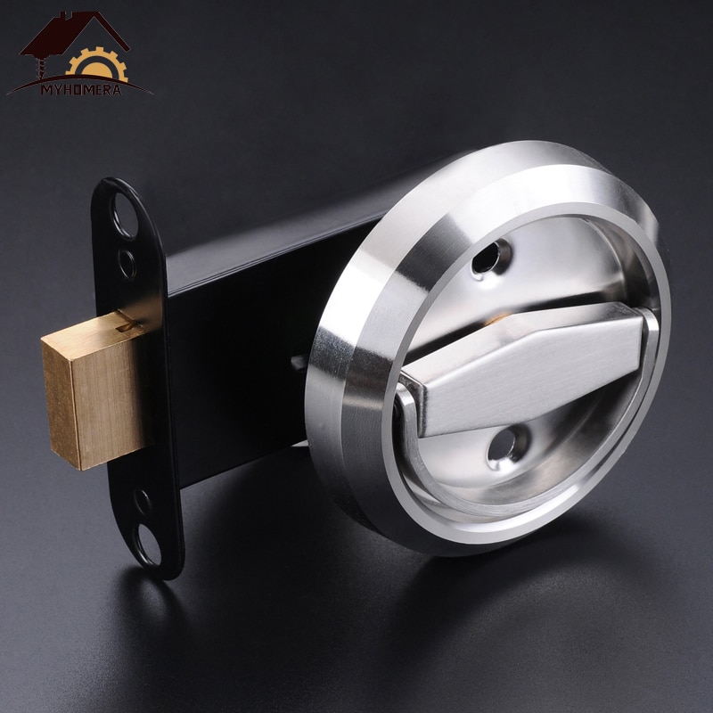 Myhomera Stainless Steel 304 Lock Recessed Invisible Handle Safety Hidden Door Locks Cabinet Pull Fire Proof Single-sided Locker