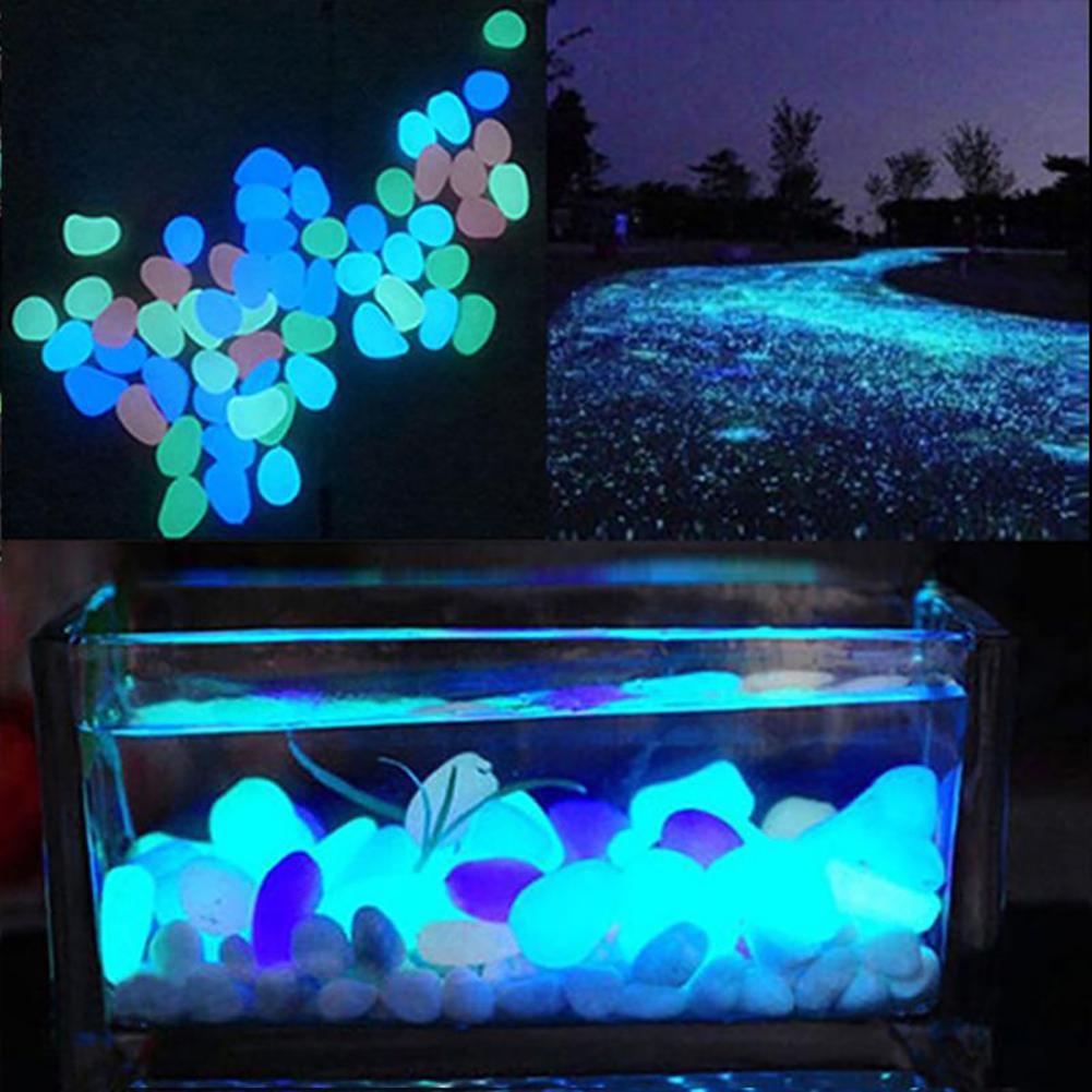 10Pcs Eco-Friendly Luminous Glowing Artificial Stone Aquarium Fish Tank Bonsai Garden Decor In The Dark Pebbles Stones