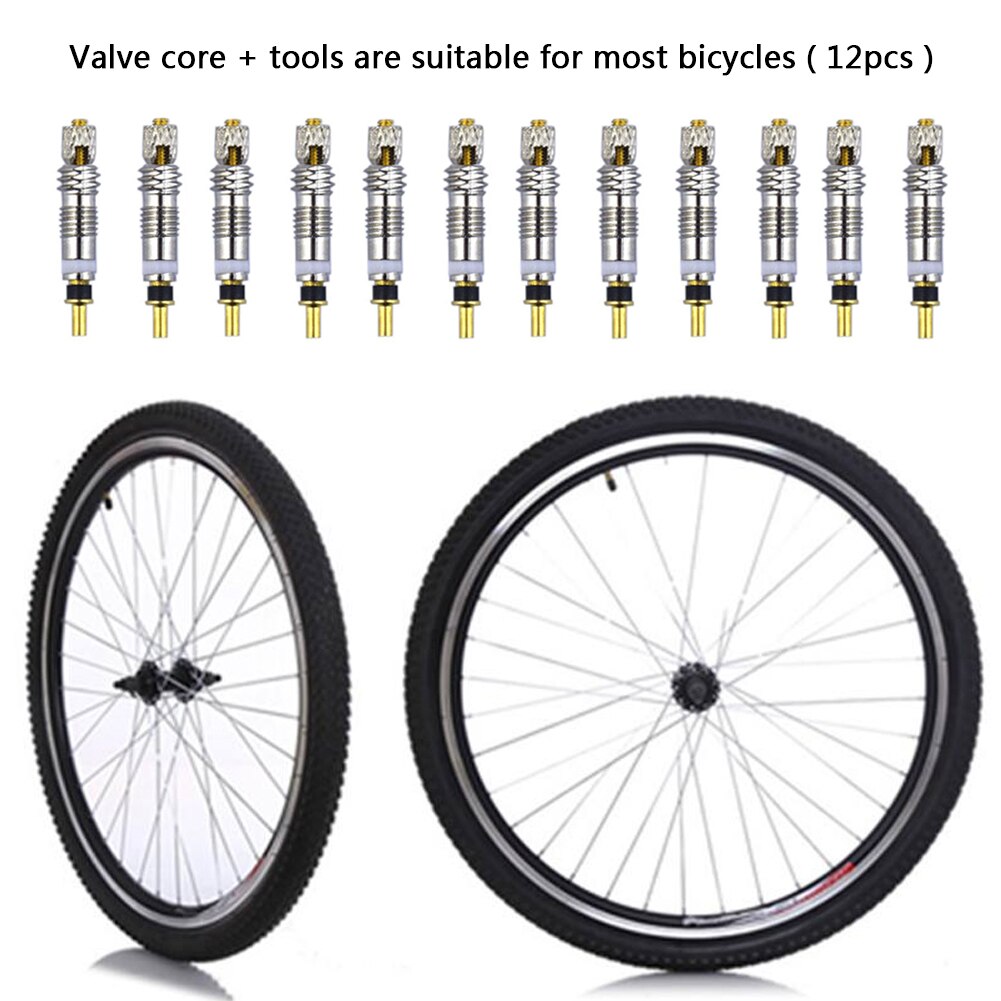 2/6/12Pcs Stuurpen Presta Stijl Ventiel Kern Vervanging Brass Presta Ventiel Cores Remover Voor weg Mountainbike Accessoires