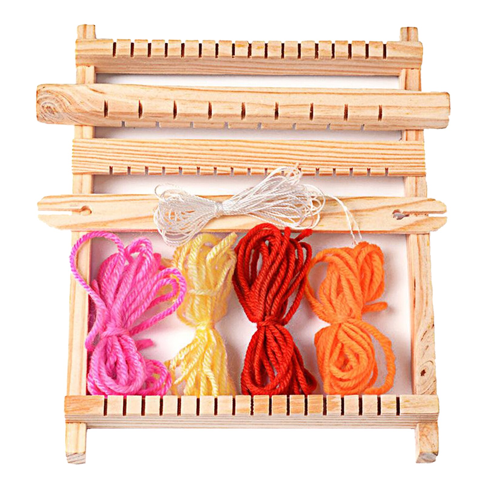 Kit de tapiz de telar tejido para pared, 9,1 "X 2,8", marco de madera artesanal