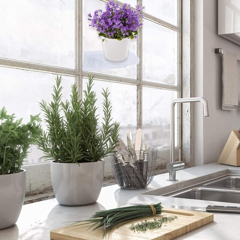 4 Pcak Muurbeugel Zuignap Glas Venster Frame Voor Indoor Plant Tuin Acryl Venster Beugel