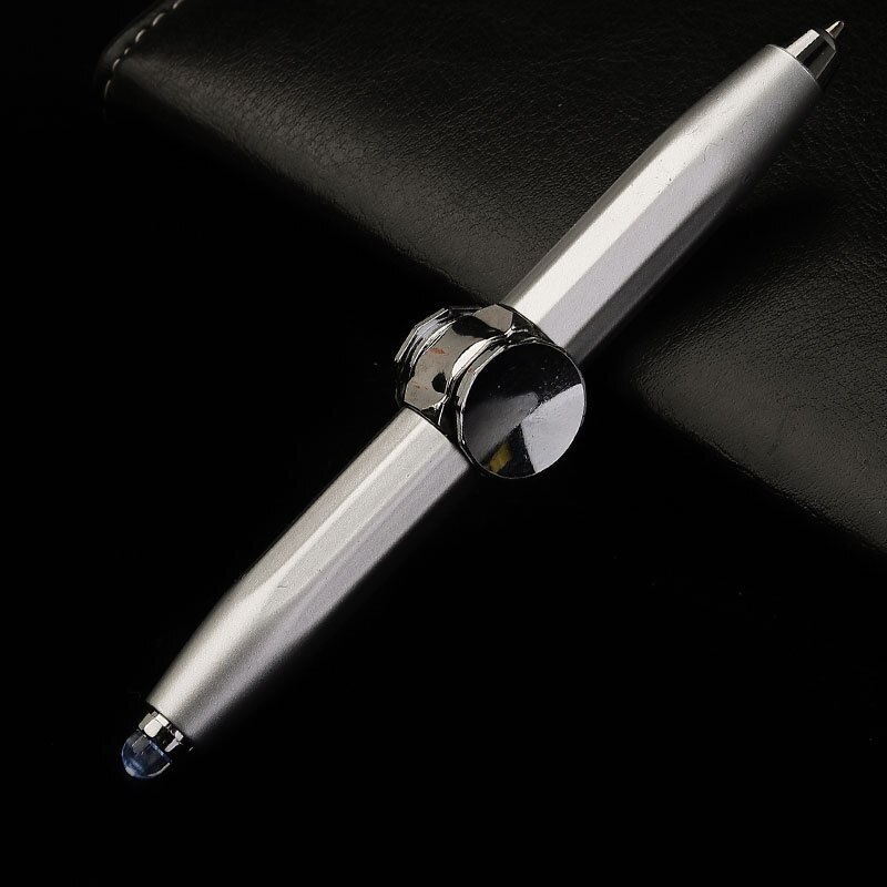 Fidget Spinner Toy kulkowe długopisy wielofunkcyjne EDC antystresowy Relief Metal Shell dzieci dorosłych Stress Relief metalowe pisanie długopisy: silver