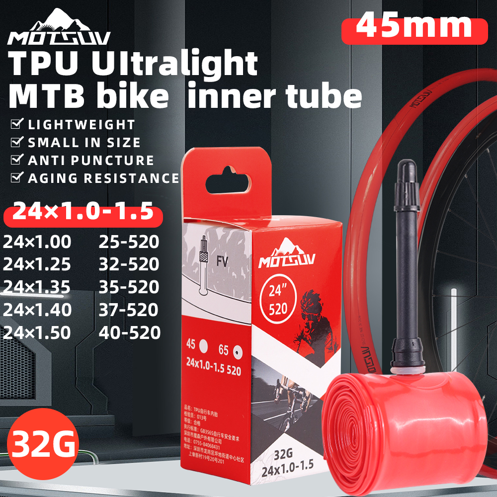 Tubo interior de TPU ultraligero para bicicleta de montaña, piezas de tubo interior de neumático de bicicleta de carretera, válvula francesa de 16 pulgadas, 18 pulgadas, 20 pulgadas, 22 pulgadas, 24 pulgadas, 26 pulgad: Verde militar