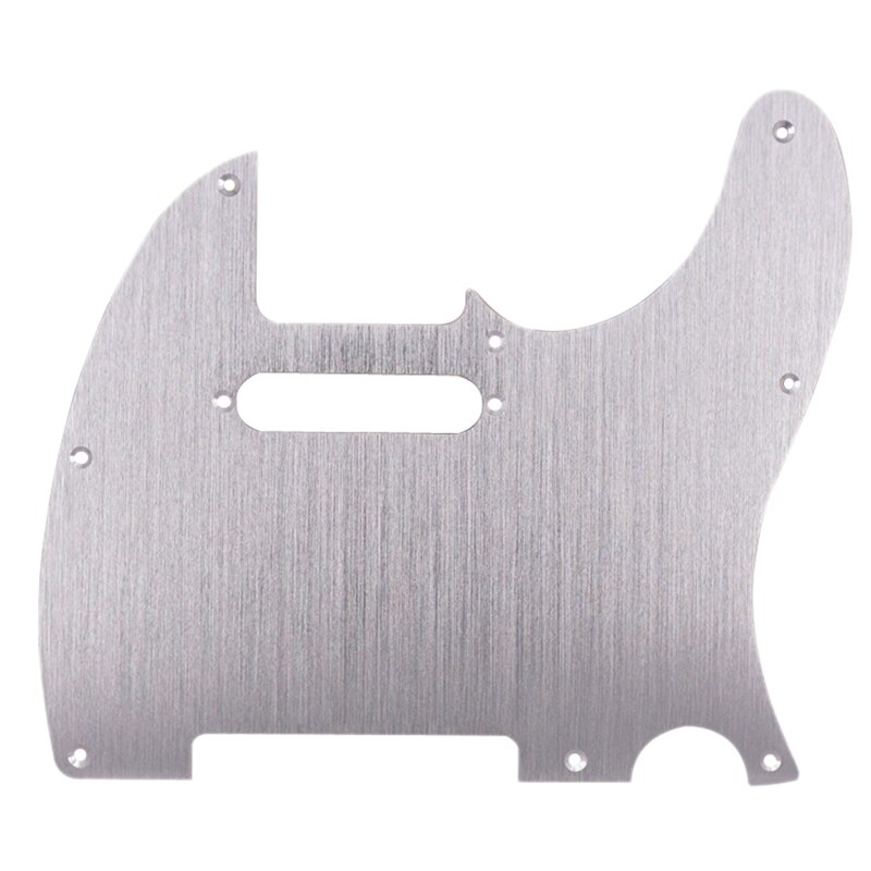 8 Gat Tele Gitaar Slagplaat Metalen Pick Guard Voor Standaard Telecaster Slagplaat Vervanging: Silver