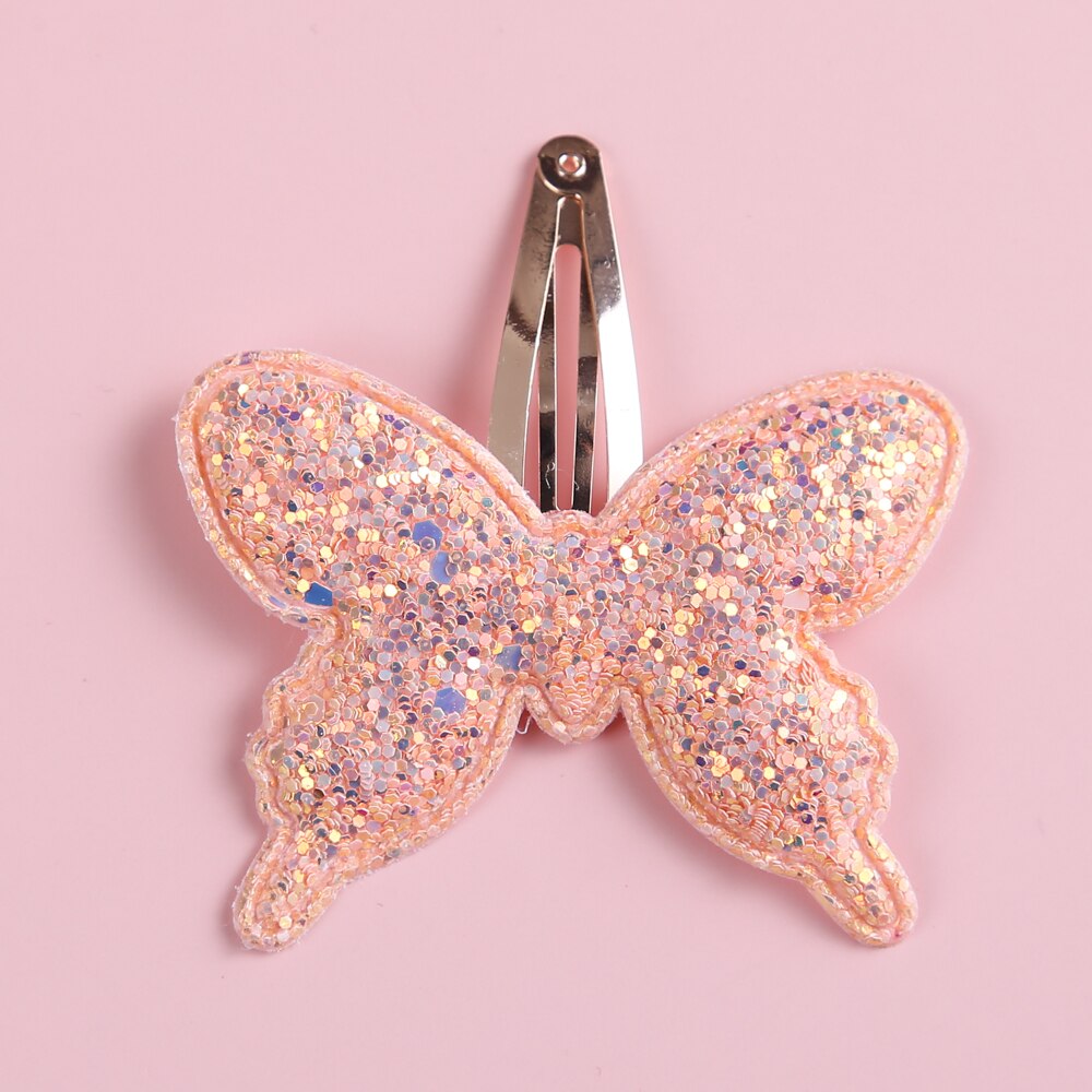 1 Stuk Pailletten Cartoon Vlinder Haar Clips Voor Meisjes Boutique Haarspelden Meisje Haarspeldjes Kids Haarspelden Baby Haar Accessoires: 4