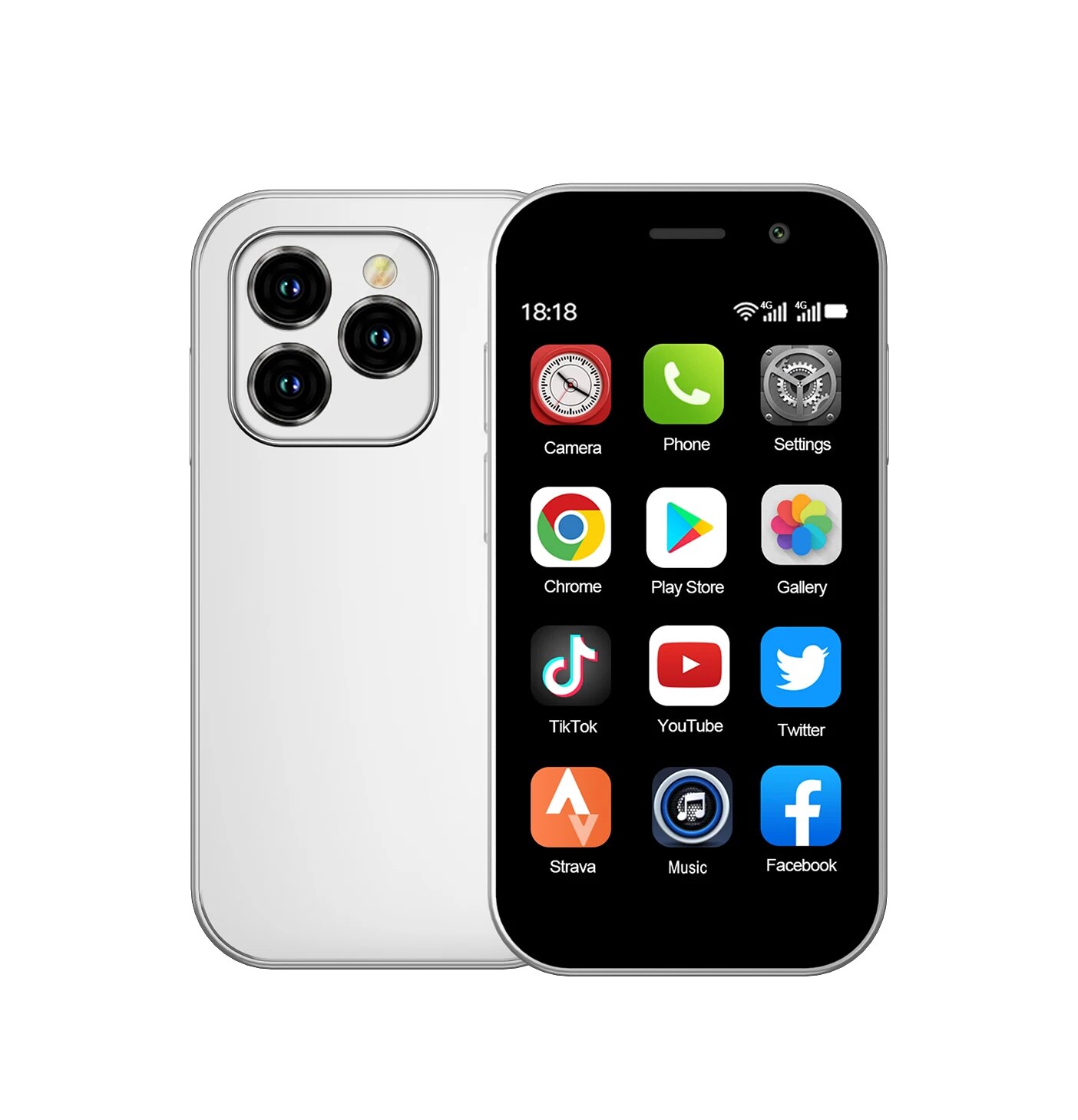 SERVO KING8000 Mini smartphone di rete cellulare 4G Android 10.0 2 GB + 16 GB Display da 3 "Camera da 5 MP Doppia SIM con Play Store WhatsAPP: WHITE