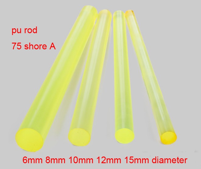 6mm 8mm 10mm 12mm 15mm diámetro de dureza shore 75A varilla pu poliuretano barra redonda de primavera PU bar goma elástica palo de golf de goma TPU