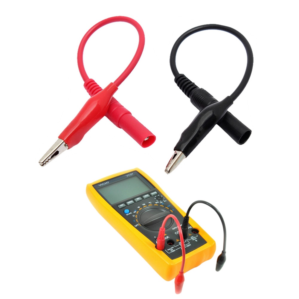 2 sztuk DIY przewody pomiarowe aligatory wysokiej jakości zaciski krokodylkowe elektryczne podwójnie zakończone klipsy krokodylkowe płoć klip test kabel mostkujący