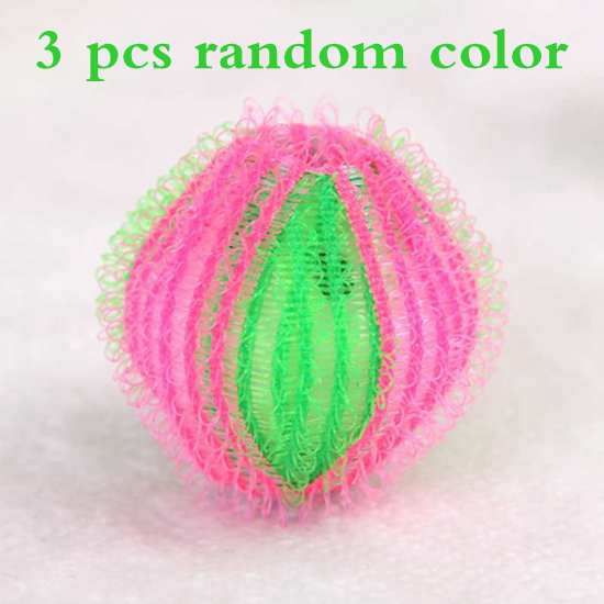 Bola mágica de lavandería para lavado de mascotas, atrapamoscas de pelo flotante, eliminador de pelusas, suministros de baño: 3 pcs  random colors