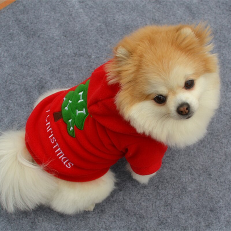 Frohe Weihnachten Winter Hundebekleidung Für Kleine Hunde Chihuahua Mit Kapuze Mantel Jacke Für Hund Katze Warmen Mantel Weiche Baumwolle Haustier kleidung