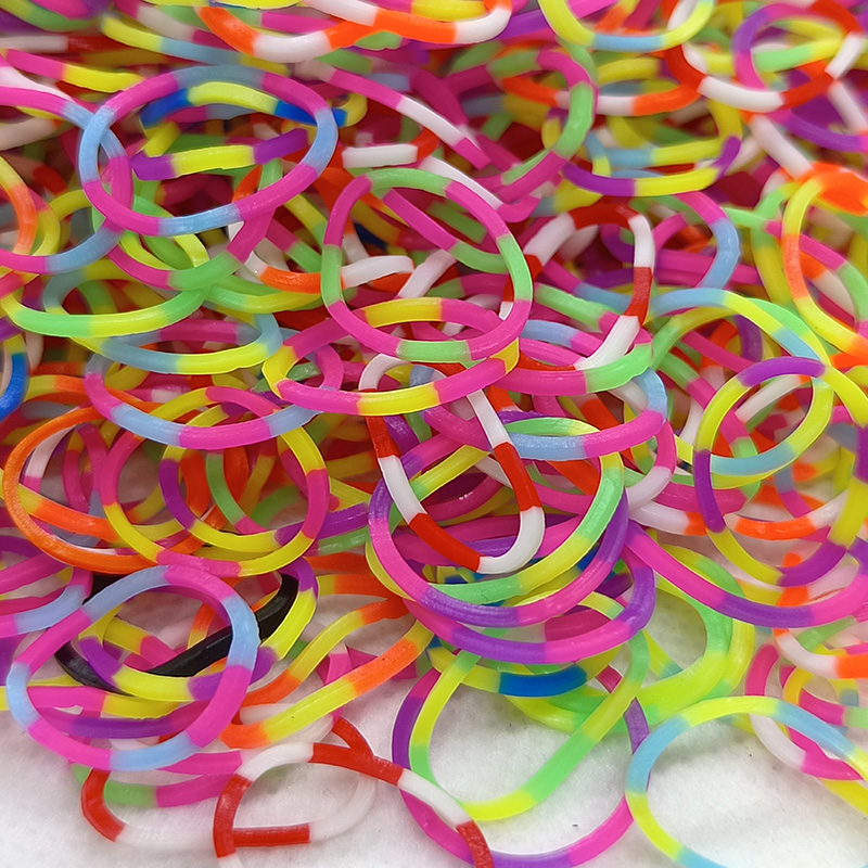 DIY telar pulsera de goma niñas niños pulsera decorativa muñeca collar clásico hecho a mano joyería de juguete: Plata