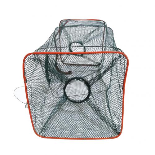 21x45cm Folding Portable Crab Fishing Dip Cast Net Cage Shrimp Catcher Bait Trap Shrimp Nets Automatic Trap Outdoor Fishnet: Edging