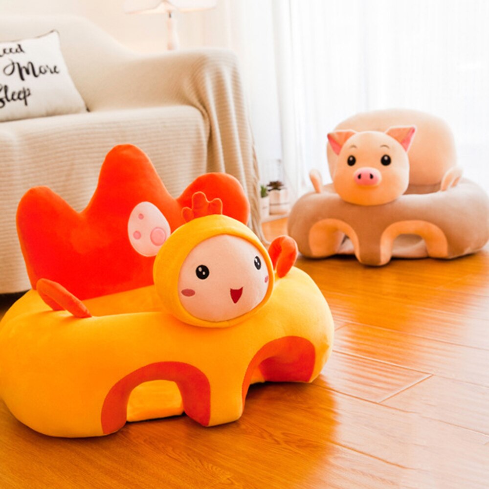 Enfants en peluche canapé Support siège bébé en peluche chaise apprendre à s'asseoir Anti-chute siège couverture enfant en bas âge nid lavable berceau canapé chaise