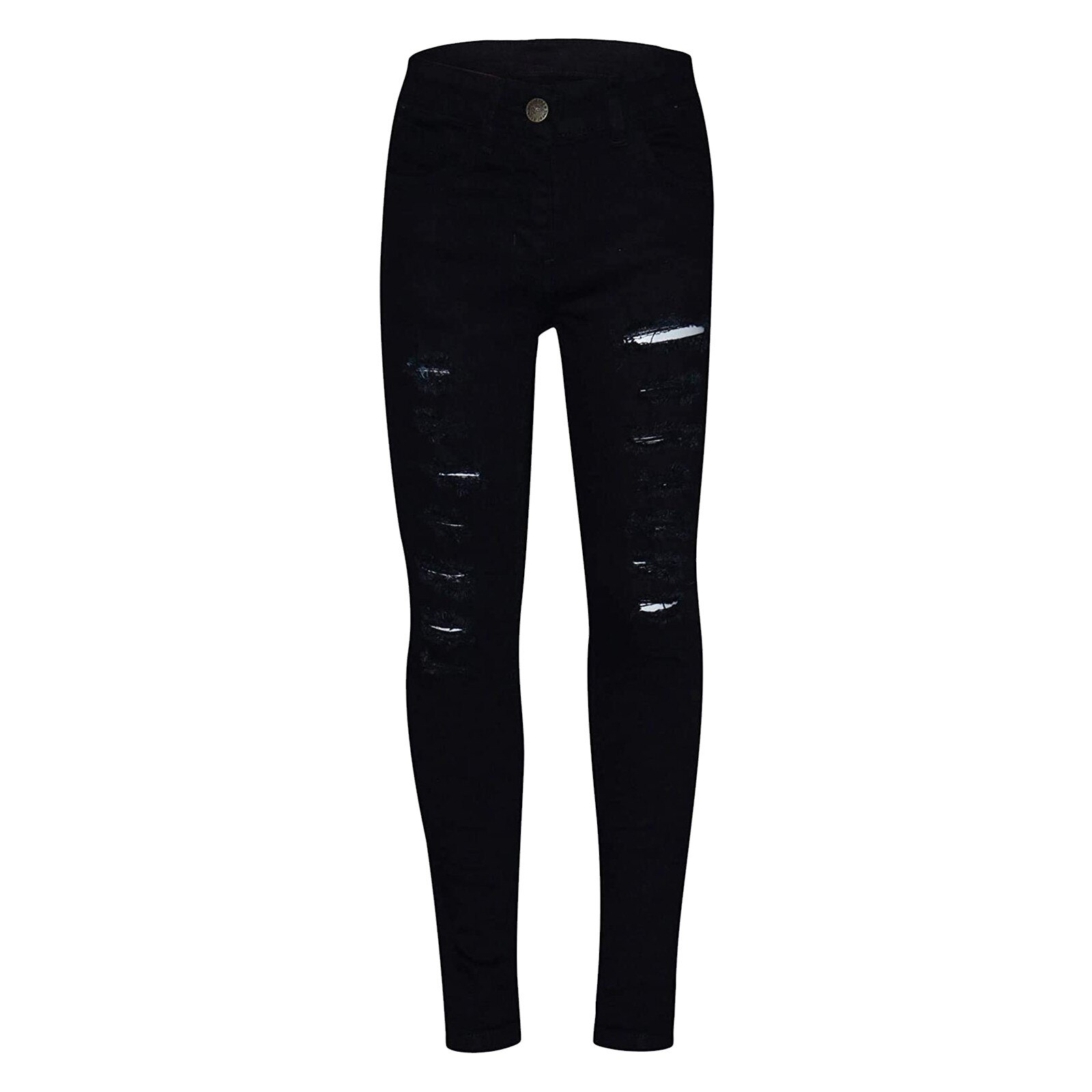 Filles Jeans Serré Enfants Jeans Pour Filles Taille Haute Déchiré Jeans Pour Enfants Décontracté Style Vêtements Pour enfants Printemps Automne