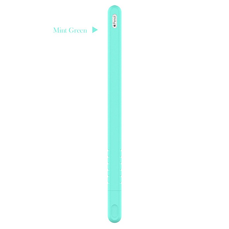 Portable Soft Silicone Stylus Pen For Apple Pencil 2 Case for iPad Pro Tablet Touch Pen Protective Sleeve Cover Colorful Pouch: Mint Green