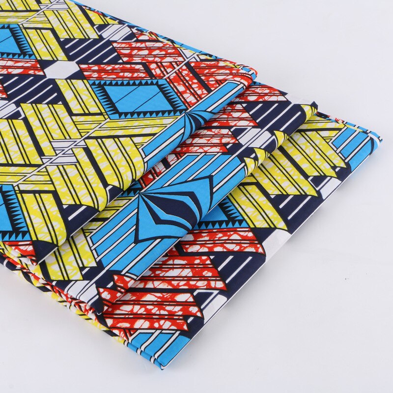 Pagne africain de , tissu imprimé coloré Wax, 6Yards par lot