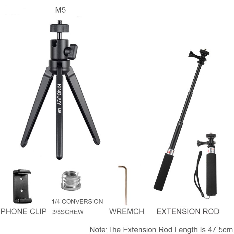 Mini Statief Voor Telefoon Camera Aluminium Stand Voor Telefoon Statief Voor Mobiele Stabilizer Houder Flexibele Profesional Tripode Stand: M5 Package 2