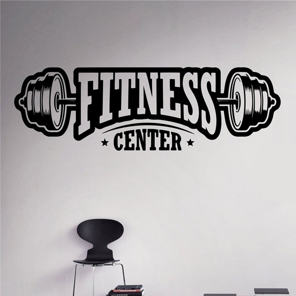 Calcomanía de vinilo para pared de centro de Fitness, pegatina de entrenamiento para gimnasio, estilo de vida saludable, decoración del hogar, murales de arte, calcomanías de pared,