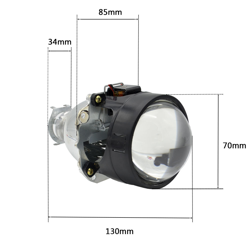 2.5 tums mini bi xenon projektorlins rhd lhd passar för  h1 h4 h7 bilmotorcykelstrålkastare strålkastarsats