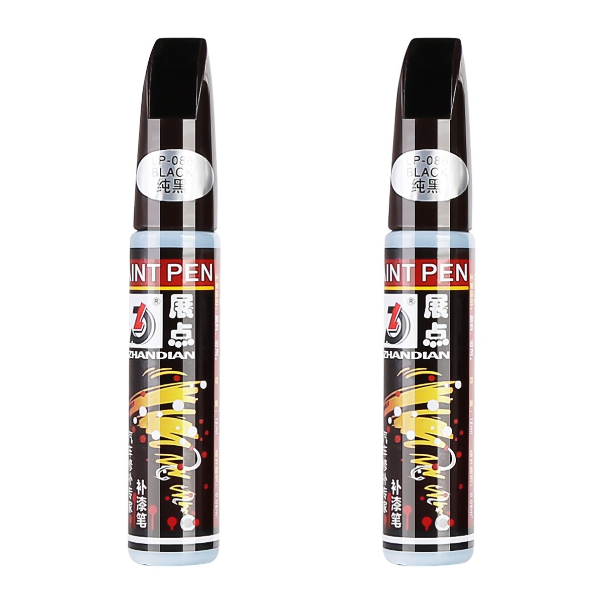 12ml 6 Colors Car Paint Scratch Repair Pen Auto Car Coat Touch Up Scratch Fix It Clear Painting Pen: Black