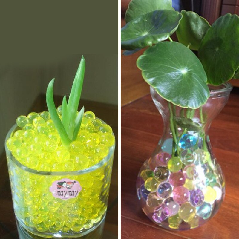 Cuentas de agua de polímero de hidrogel para decoración de boda, bolas de agua para cultivo, decoración con macetas y barro para el hogar, 1000 Uds., 7zSH760