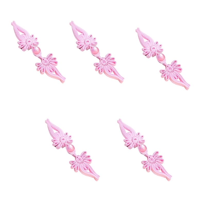 Chinese strikknopen satijn stof sluitingen knop DIY Craft voor Cheongsam Chinees: Licht Roze