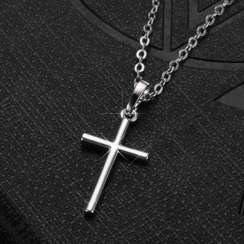 Minimalistische Cross Ketting Vrouwen Hanger Eenvoudige Goud Kleur Chain Metal Sieraden Sleutelbeen Choker Mannen Paar Party Dagelijks: 2