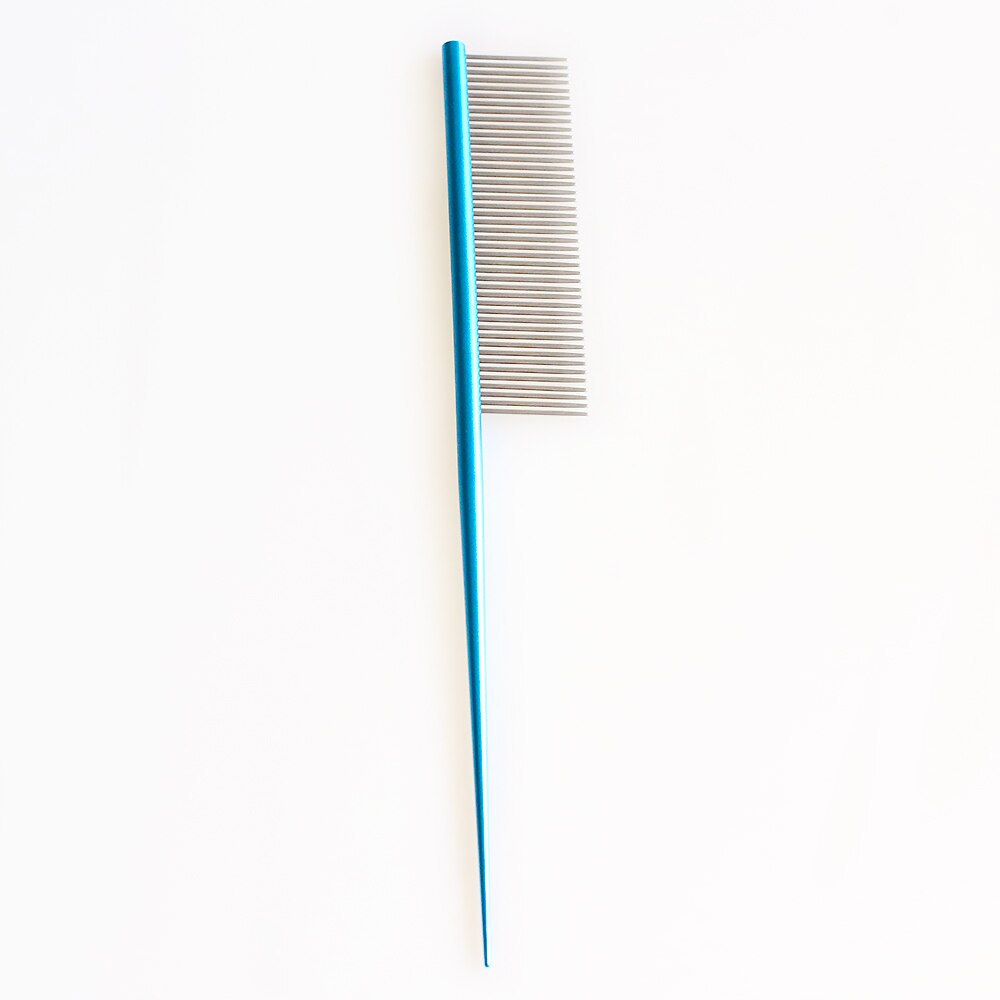 Haustier Hund Kamm 6062025 Schlanke Spitzen Schwanz Pflege Kamm Für zottelig Katze Hunde Barbier Pflegenwerkzeug Salon: Blau
